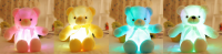 Knuffelbeer 50cm blauw - LED Licht - lichtgevende teddybeer - lichtgevende knuffel blauw