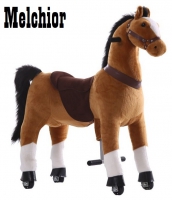 Kids-Horse "Melchior" bruin witte bles en hoef voor kids van 4-9 jaar (TB-2007M)  
