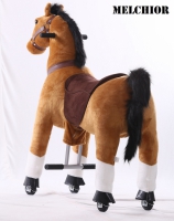 Kids-Horse "Melchior" bruin witte bles en hoef voor kids van 4-9 jaar (TB-2007M)