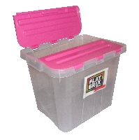 PlayBrix opbergkist 24ltr roze